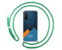 Personaliza tu Funda Colgante Transparente para TCL 20 R 5G con Cordon Verde Agua Dibujo Personalizada