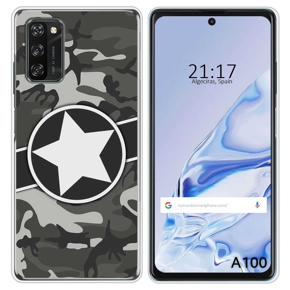 Funda Silicona para Blackview A100 diseño Camuflaje 02 Dibujos
