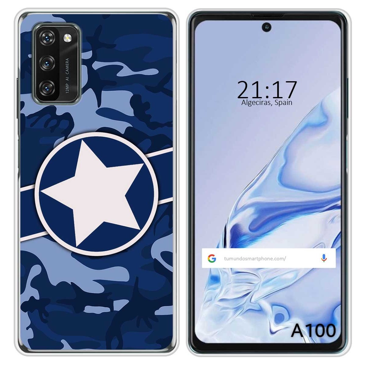 Funda Silicona para Blackview A100 diseño Camuflaje 03 Dibujos