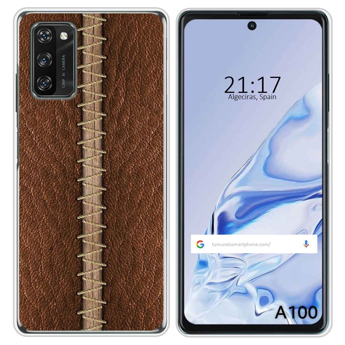 Funda Silicona para Blackview A100 diseño Cuero 01 Dibujos