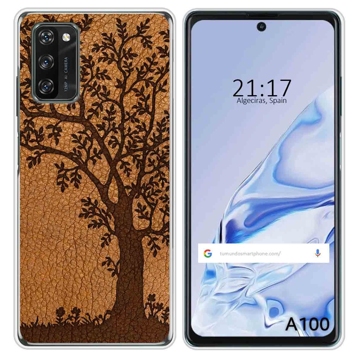 Funda Silicona para Blackview A100 diseño Cuero 03 Dibujos
