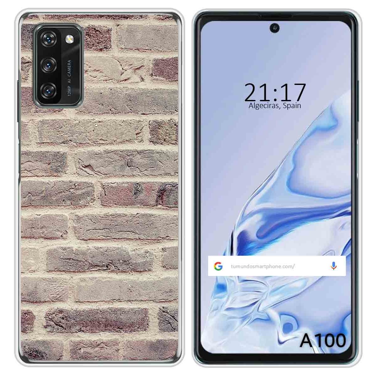 Funda Silicona para Blackview A100 diseño Ladrillo 01 Dibujos
