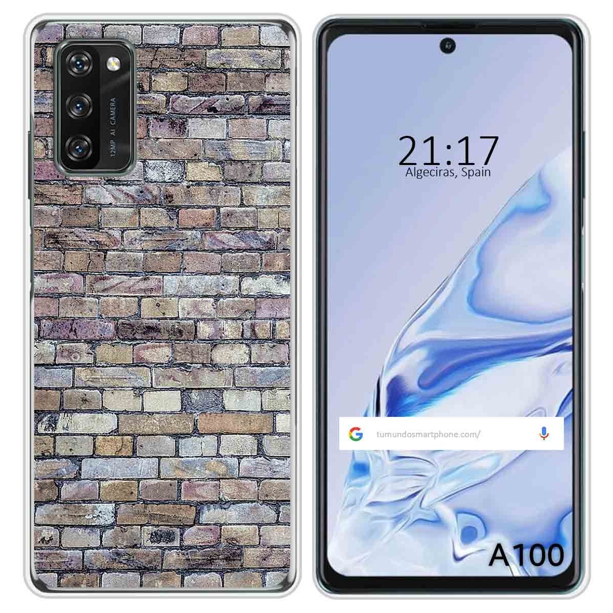 Funda Silicona para Blackview A100 diseño Ladrillo 02 Dibujos