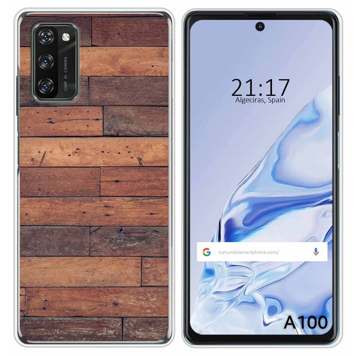 Funda Silicona para Blackview A100 diseño Madera 03 Dibujos