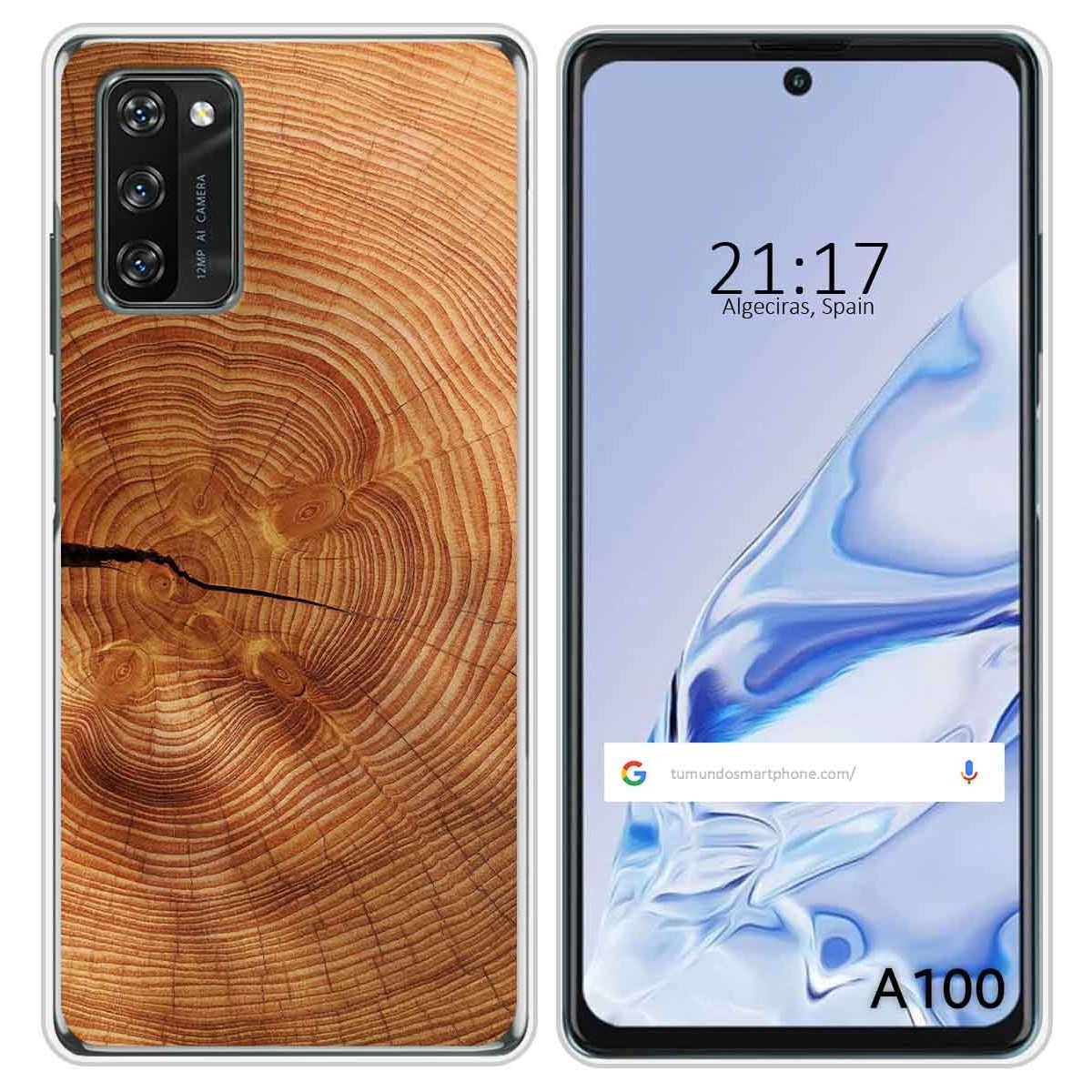 Funda Silicona para Blackview A100 diseño Madera 04 Dibujos