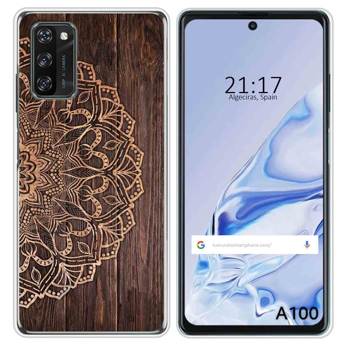 Funda Silicona para Blackview A100 diseño Madera 06 Dibujos