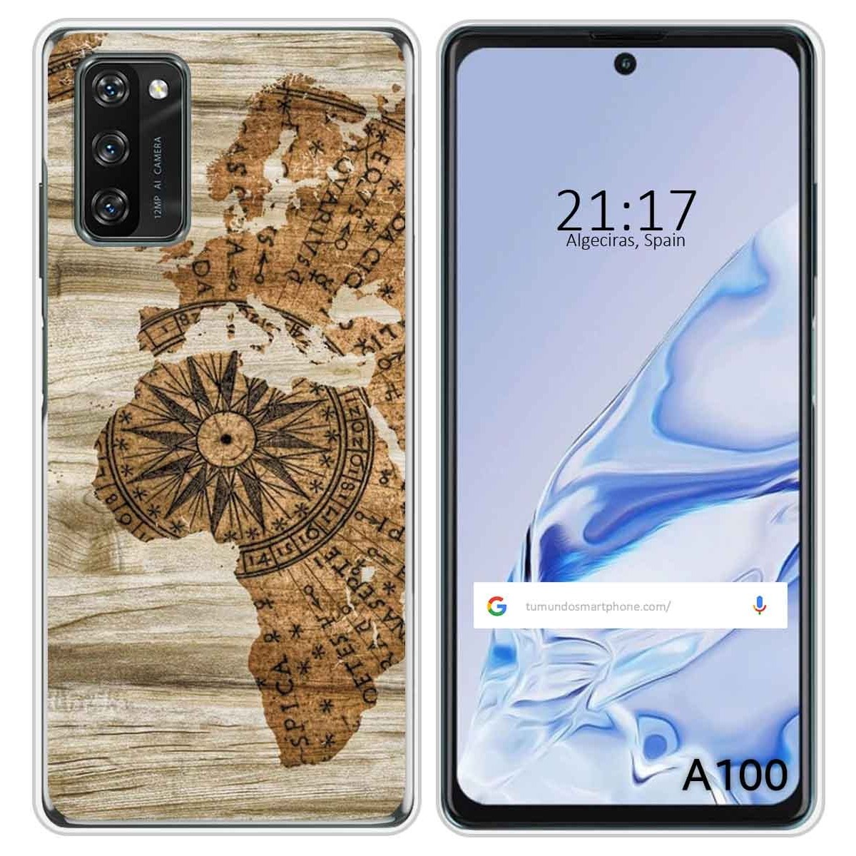 Funda Silicona para Blackview A100 diseño Madera 07 Dibujos
