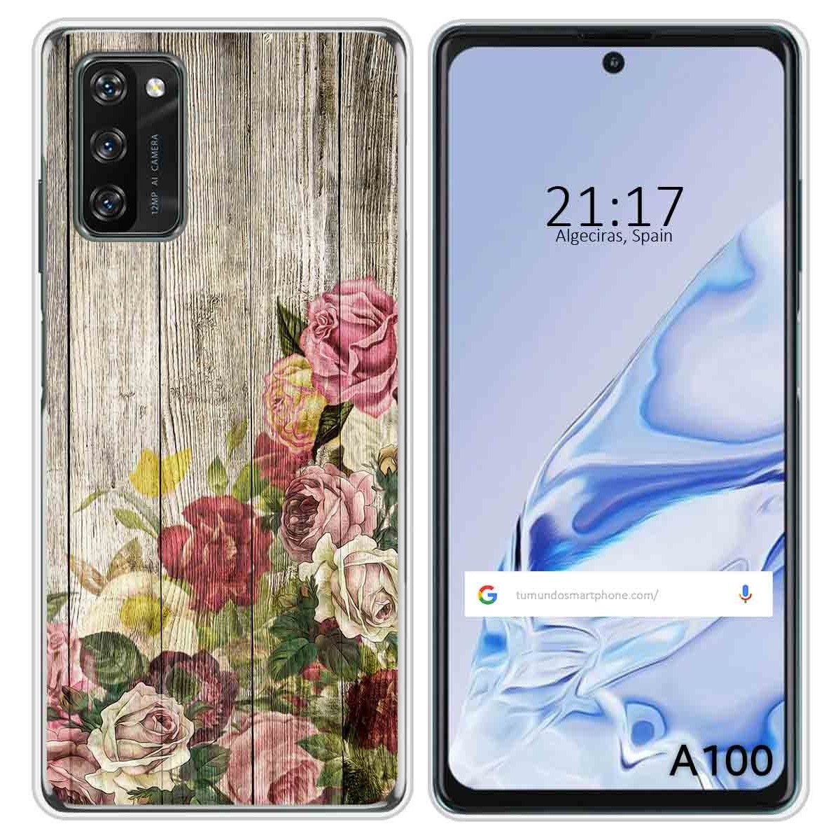 Funda Silicona para Blackview A100 diseño Madera 08 Dibujos