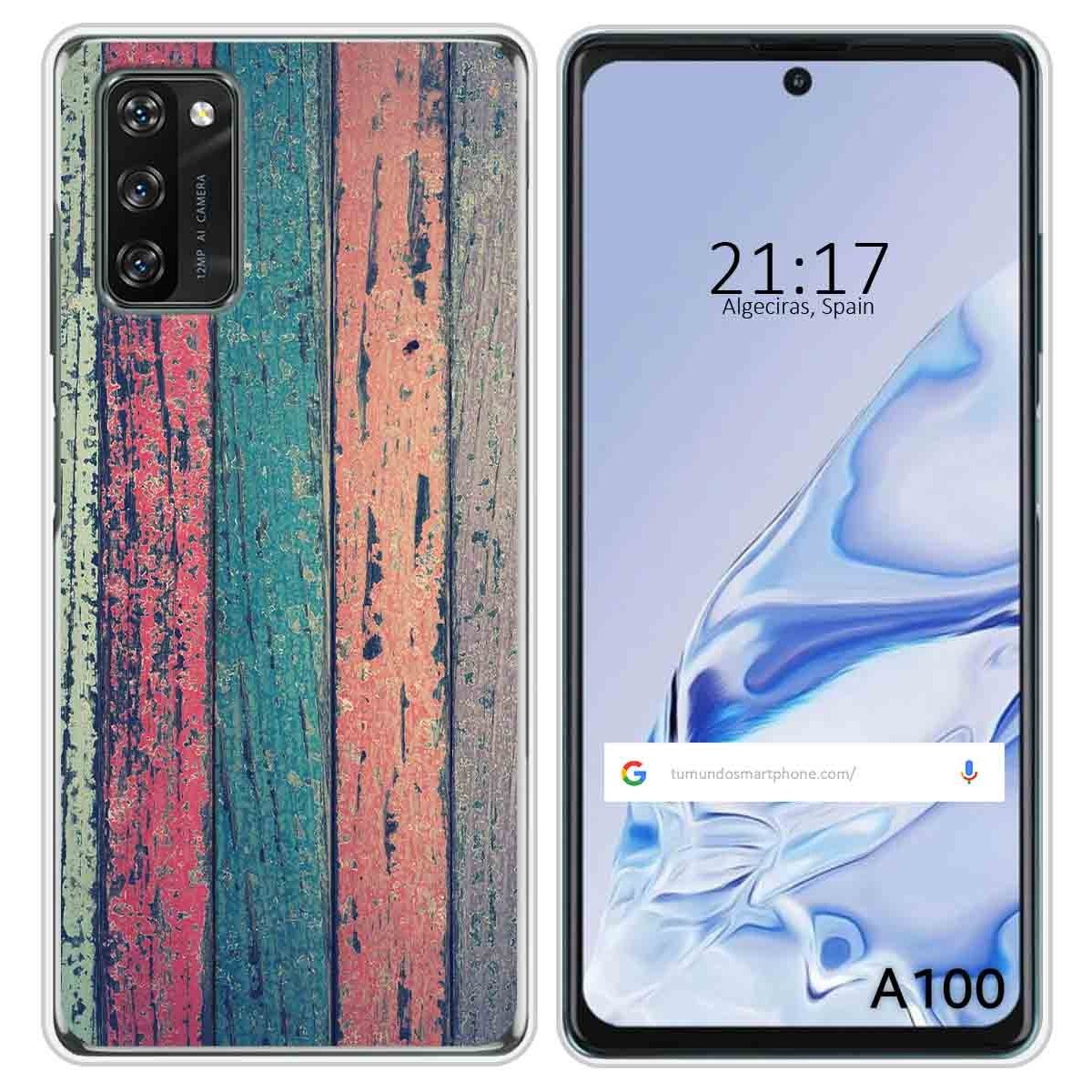 Funda Silicona para Blackview A100 diseño Madera 10 Dibujos