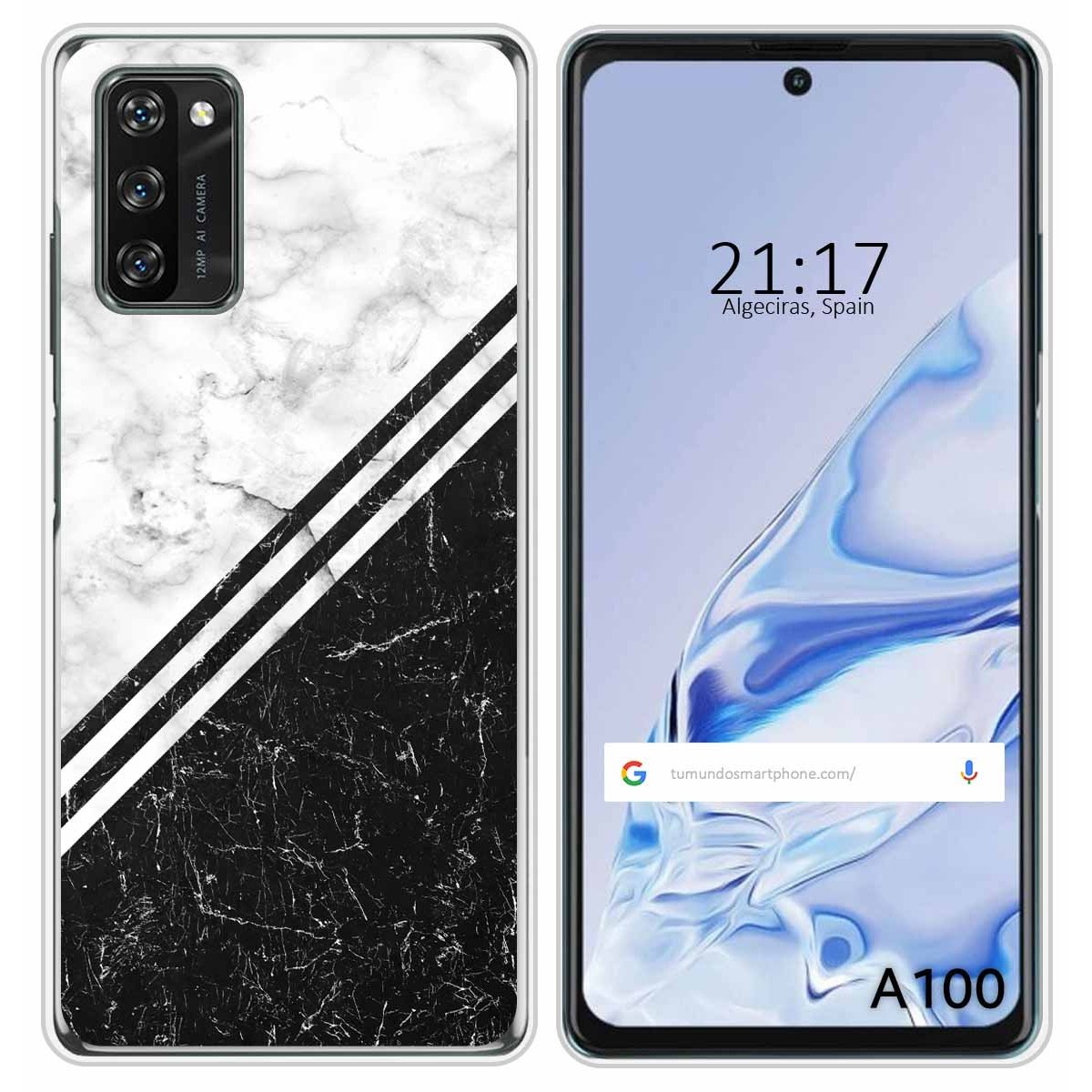 Funda Silicona para Blackview A100 diseño Mármol 01 Dibujos