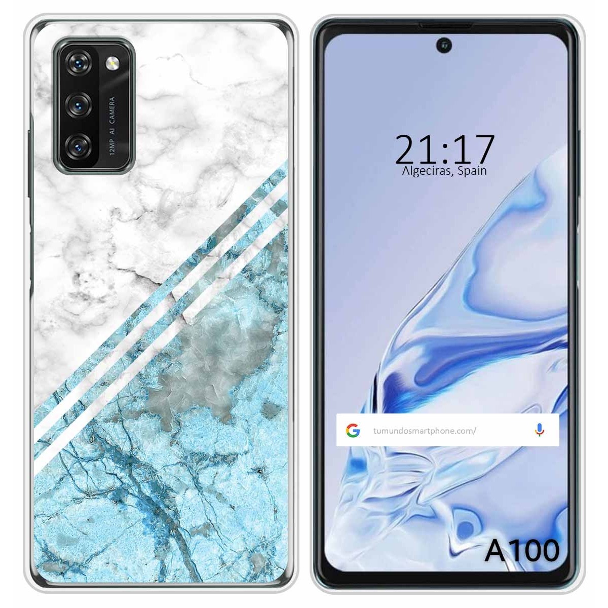 Funda Silicona para Blackview A100 diseño Mármol 02 Dibujos
