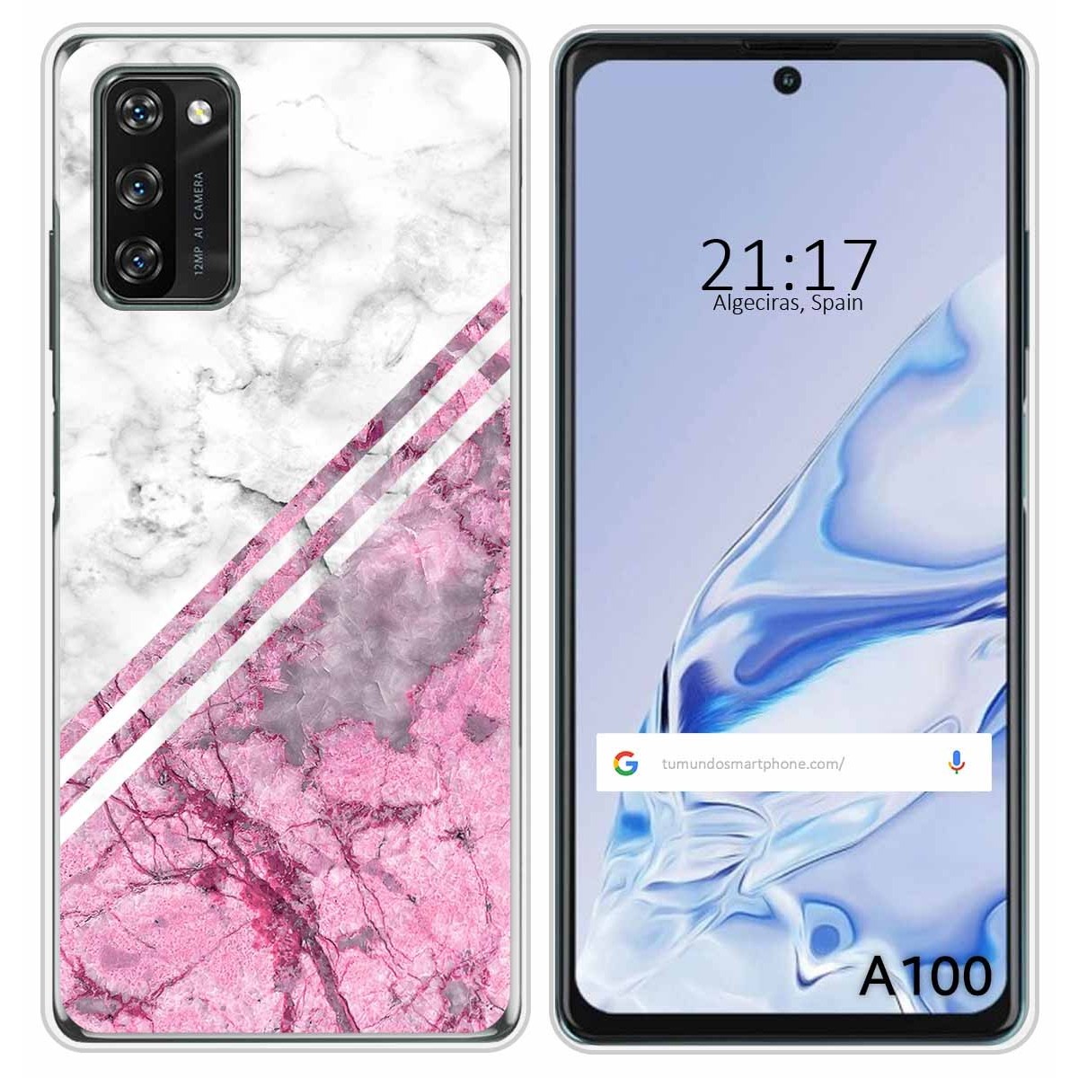 Funda Silicona para Blackview A100 diseño Mármol 03 Dibujos