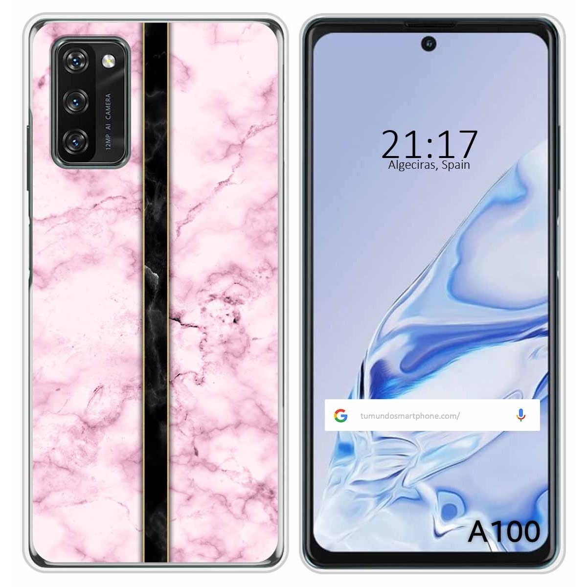 Funda Silicona para Blackview A100 diseño Mármol 04 Dibujos