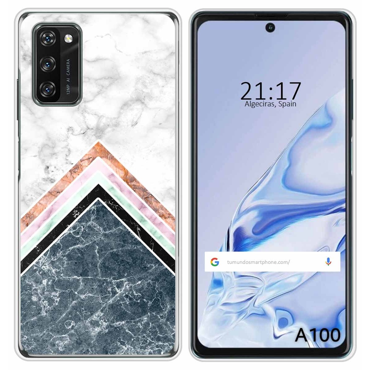 Funda Silicona para Blackview A100 diseño Mármol 05 Dibujos