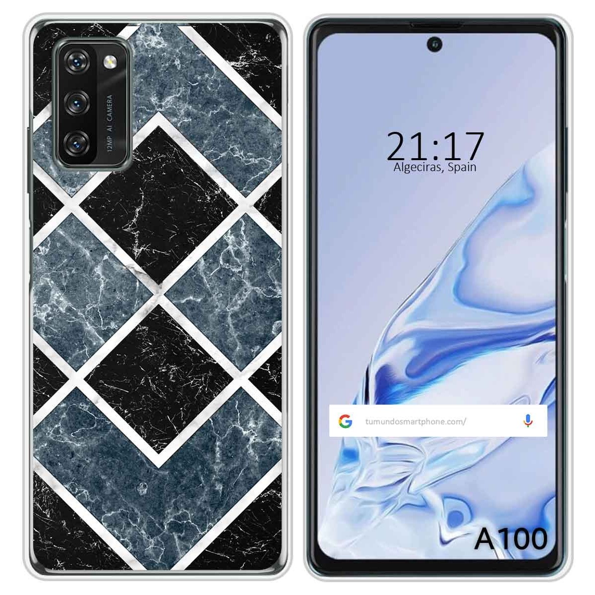 Funda Silicona para Blackview A100 diseño Mármol 06 Dibujos