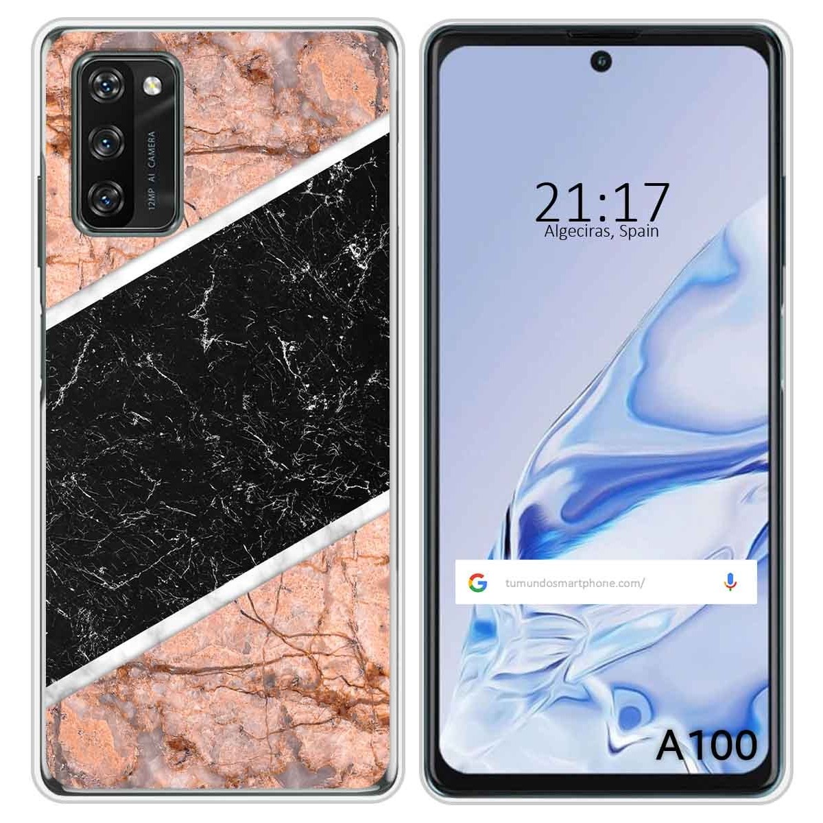 Funda Silicona para Blackview A100 diseño Mármol 07 Dibujos