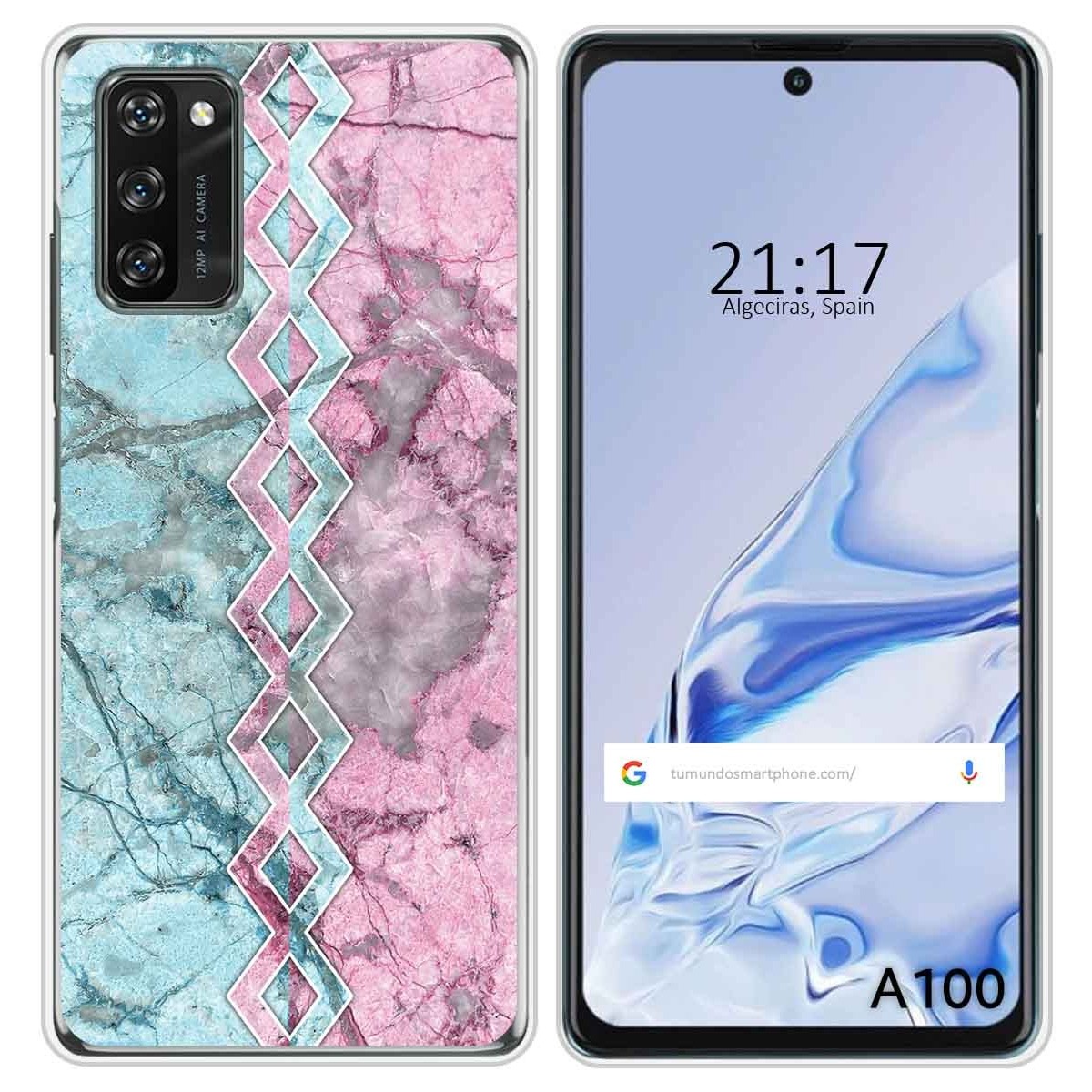 Funda Silicona para Blackview A100 diseño Mármol 08 Dibujos