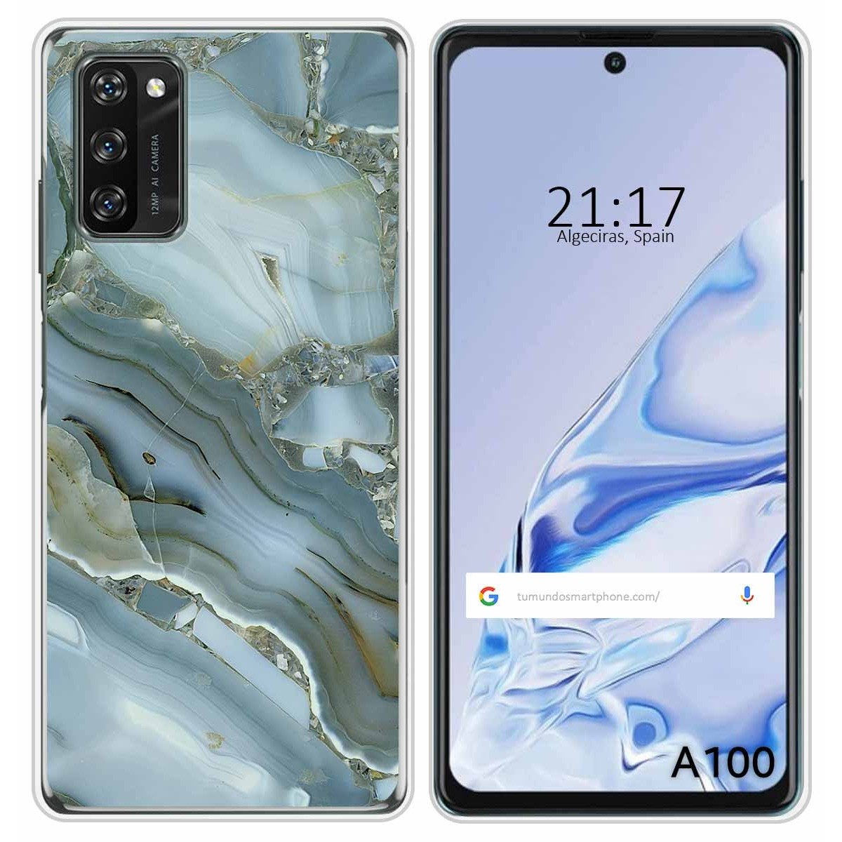 Funda Silicona para Blackview A100 diseño Mármol 09 Dibujos