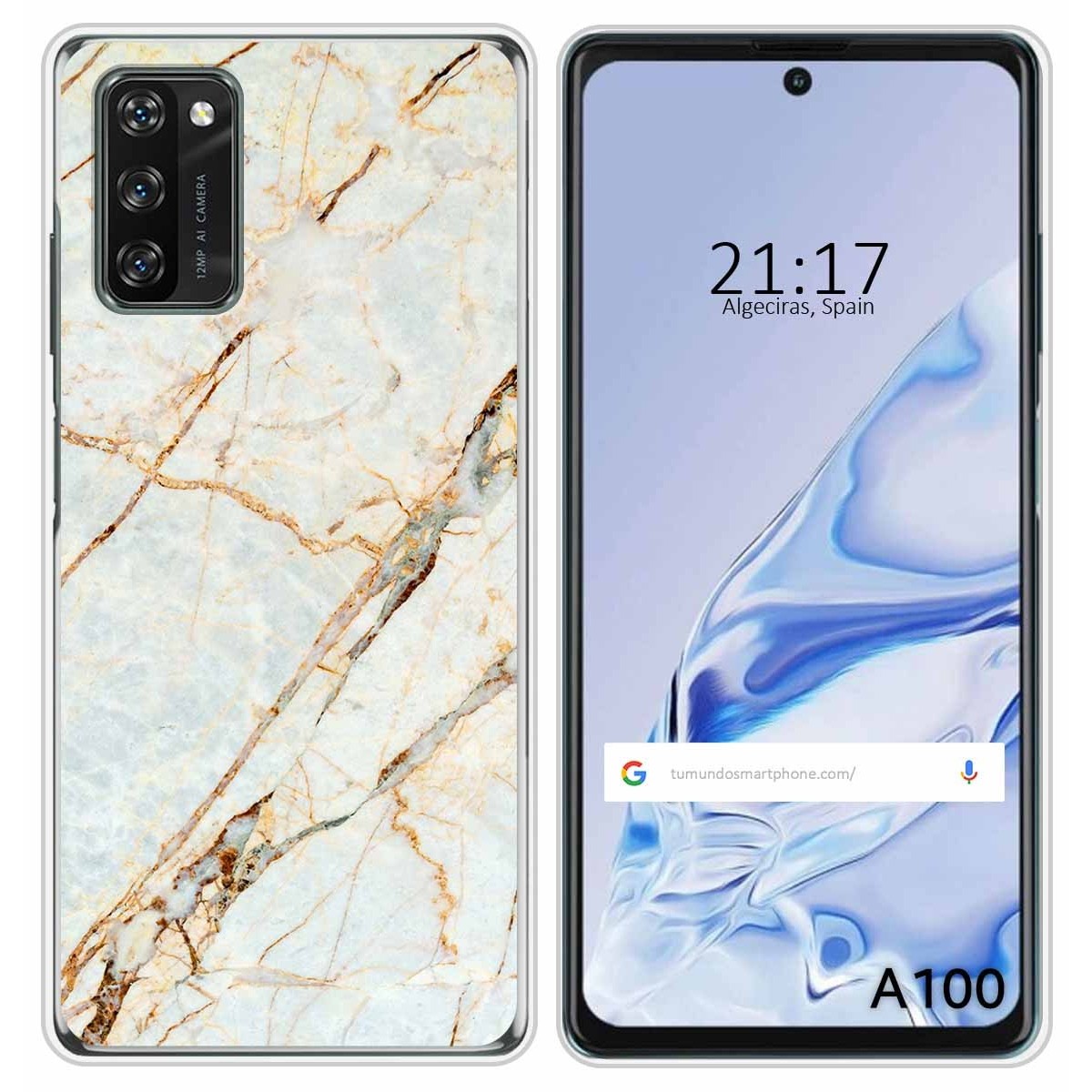 Funda Silicona para Blackview A100 diseño Mármol 13 Dibujos