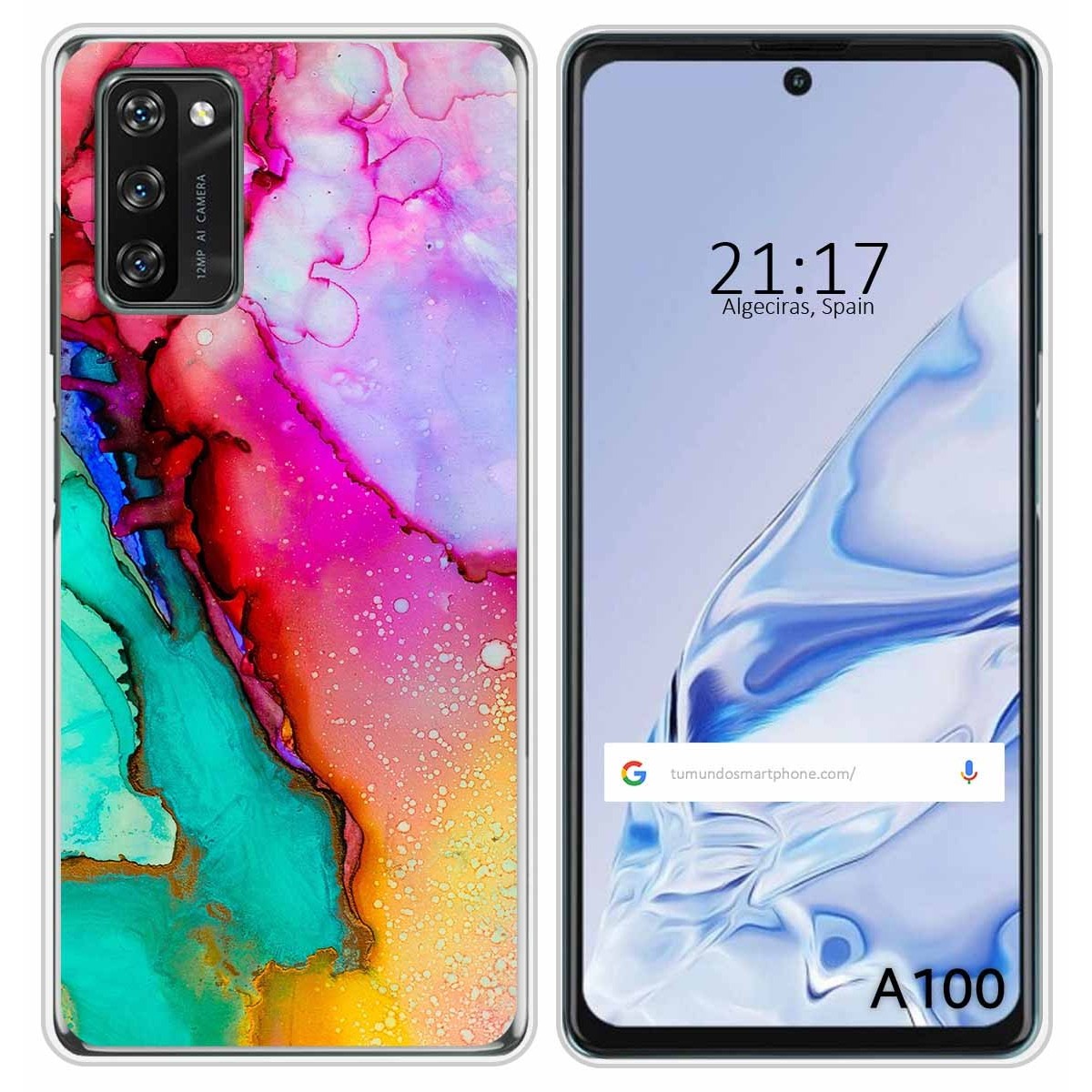 Funda Silicona para Blackview A100 diseño Mármol 15 Dibujos