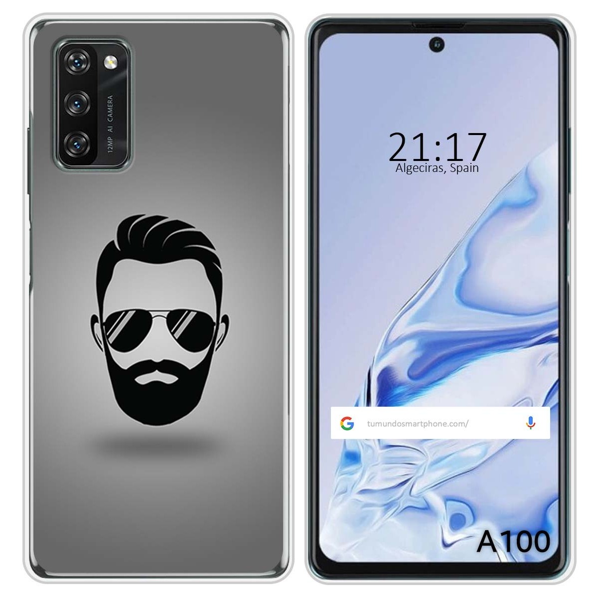 Funda Silicona para Blackview A100 diseño Barba Dibujos