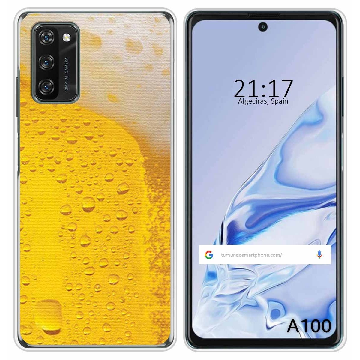 Funda Silicona para Blackview A100 diseño Cerveza Dibujos