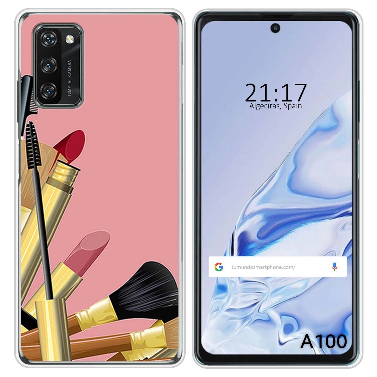 Funda Silicona para Blackview A100 diseño Brochas Dibujos