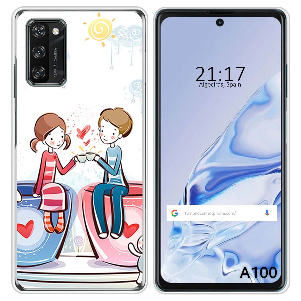 Funda Silicona para Blackview A100 diseño Café Dibujos