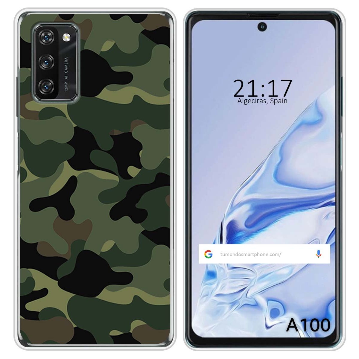 Funda Silicona para Blackview A100 diseño Camuflaje Dibujos