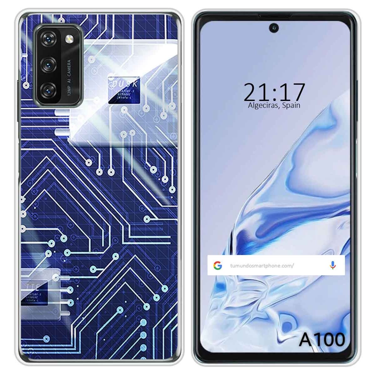 Funda Silicona para Blackview A100 diseño Circuito Dibujos