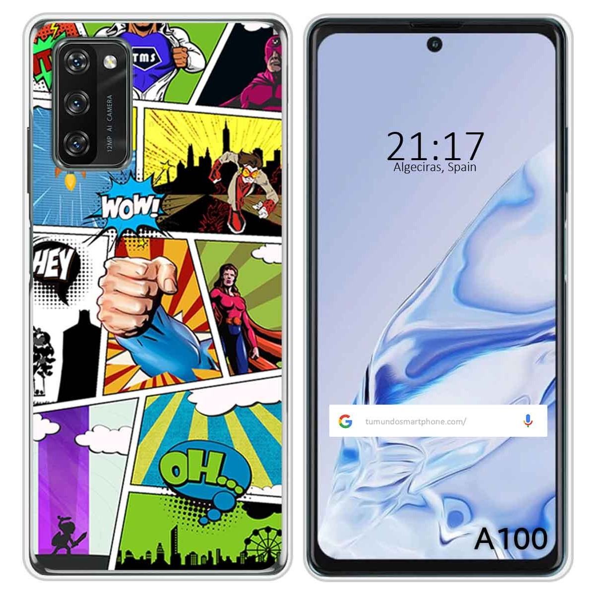 Funda Silicona para Blackview A100 diseño Comic Dibujos