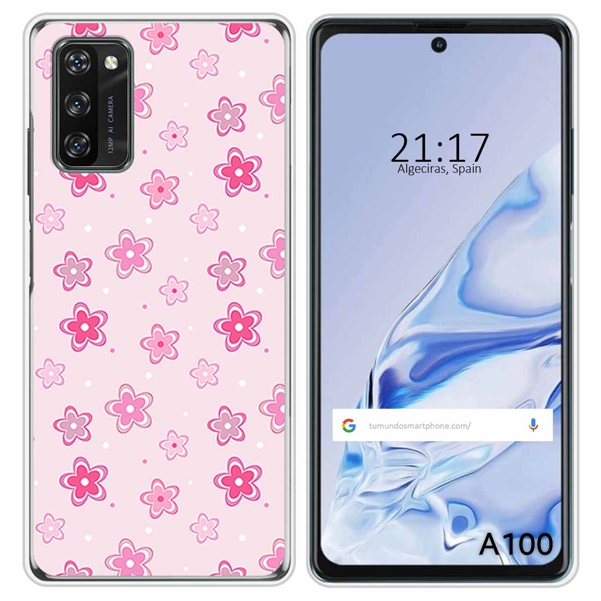 Funda Silicona para Blackview A100 diseño Flores Dibujos