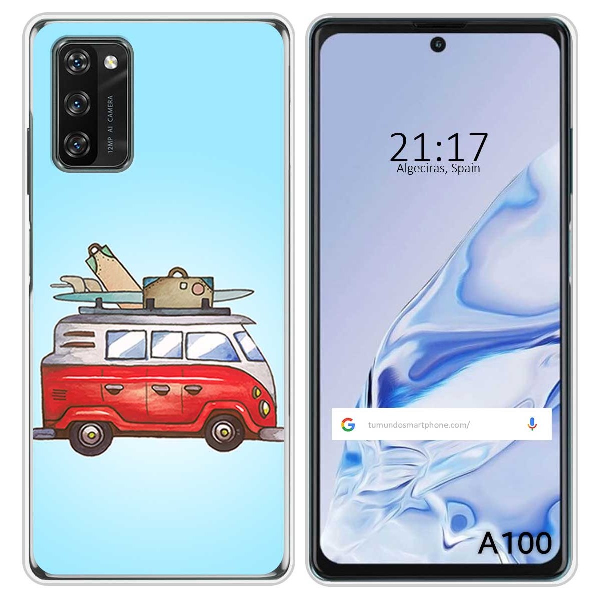 Funda Silicona para Blackview A100 diseño Furgoneta Dibujos