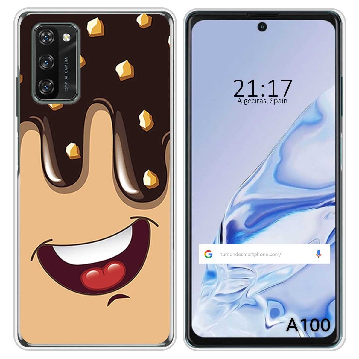 Funda Silicona para Blackview A100 diseño Helado Chocolate Dibujos