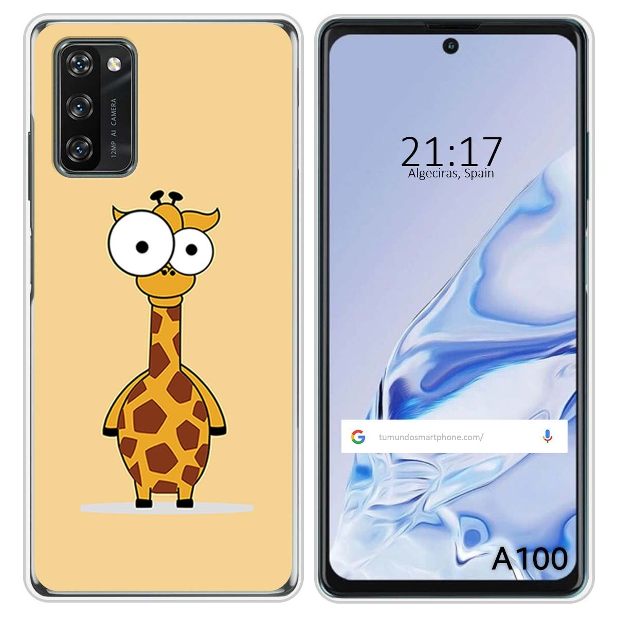 Funda Silicona para Blackview A100 diseño Jirafa Dibujos