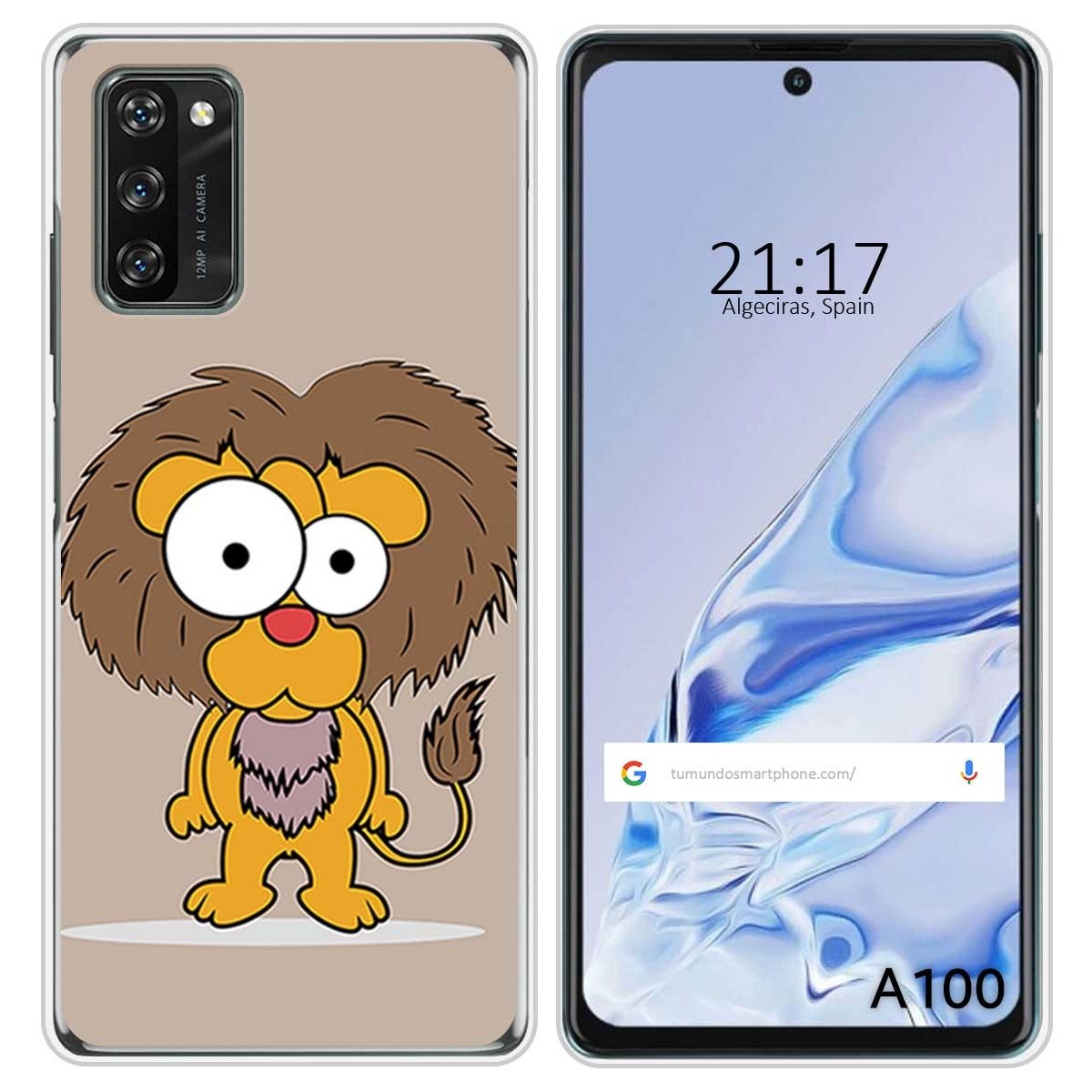 Funda Silicona para Blackview A100 diseño Leon Dibujos