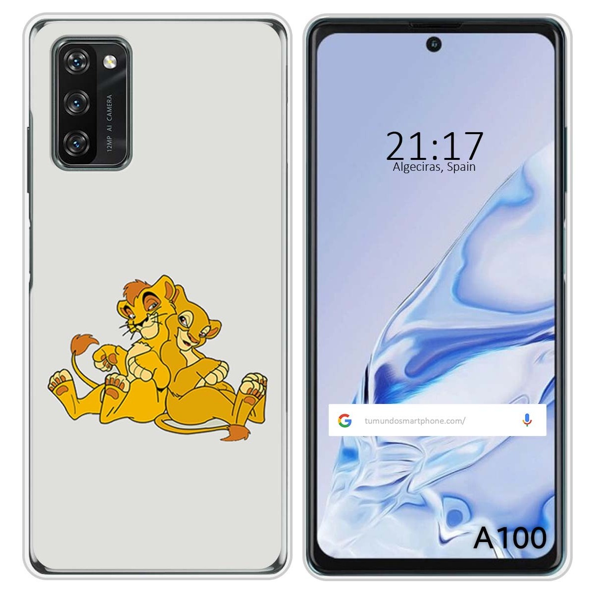 Funda Silicona para Blackview A100 diseño Leones Dibujos
