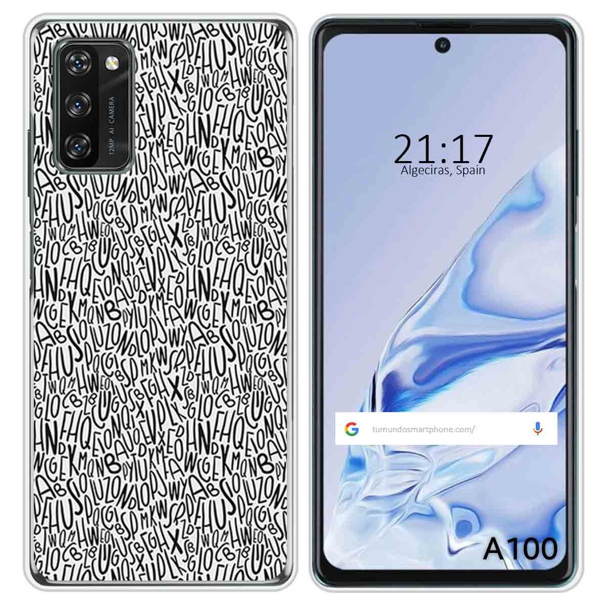Funda Silicona para Blackview A100 diseño Letras Dibujos