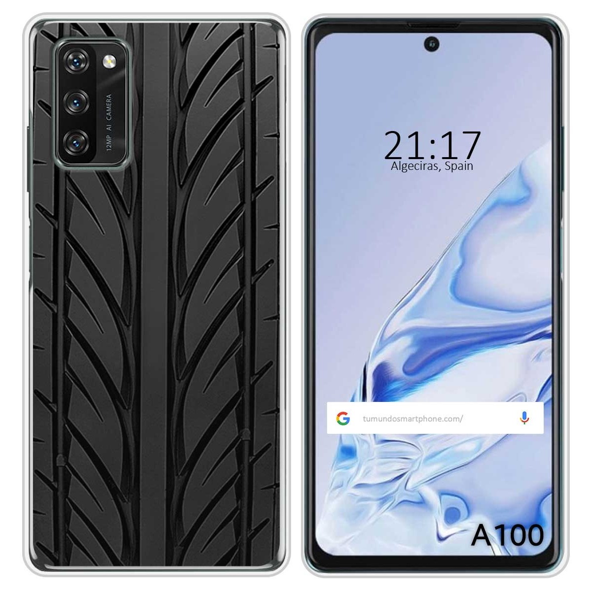 Funda Silicona para Blackview A100 diseño Neumatico Dibujos