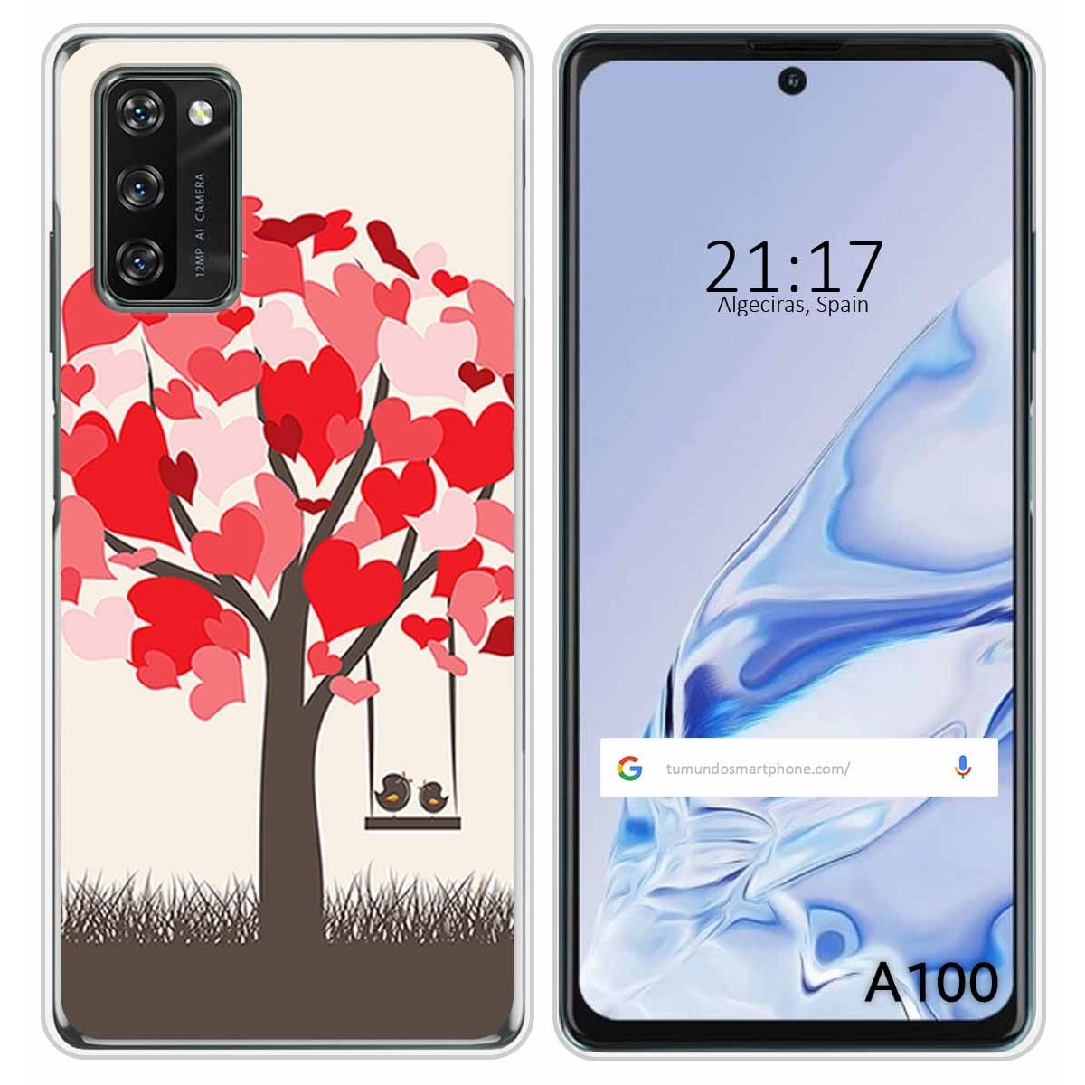 Funda Silicona para Blackview A100 diseño Pajaritos Dibujos