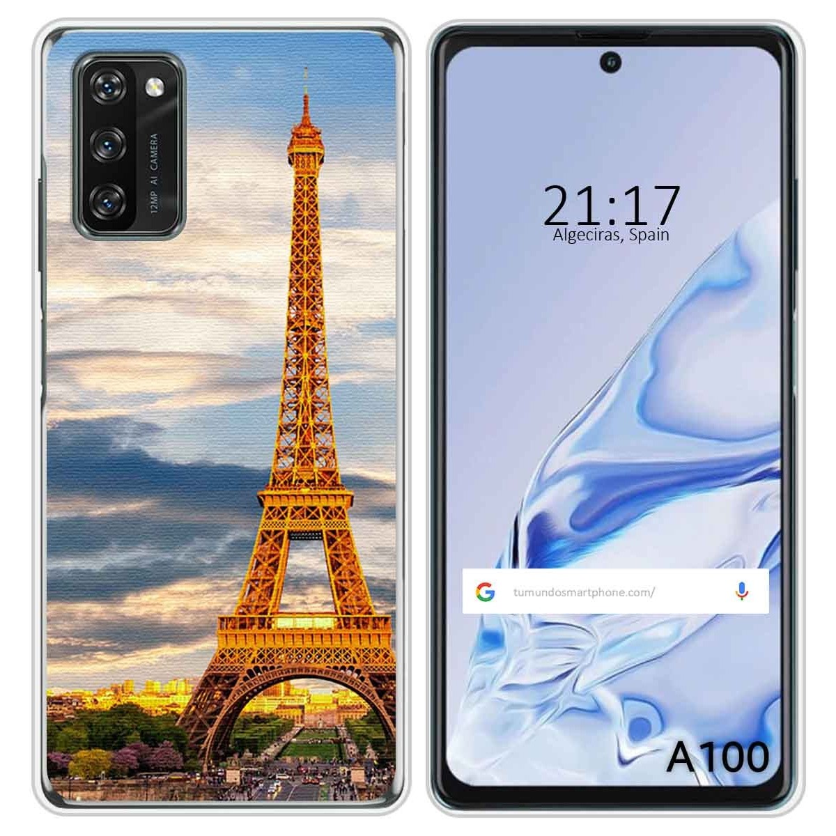 Funda Silicona para Blackview A100 diseño Paris Dibujos