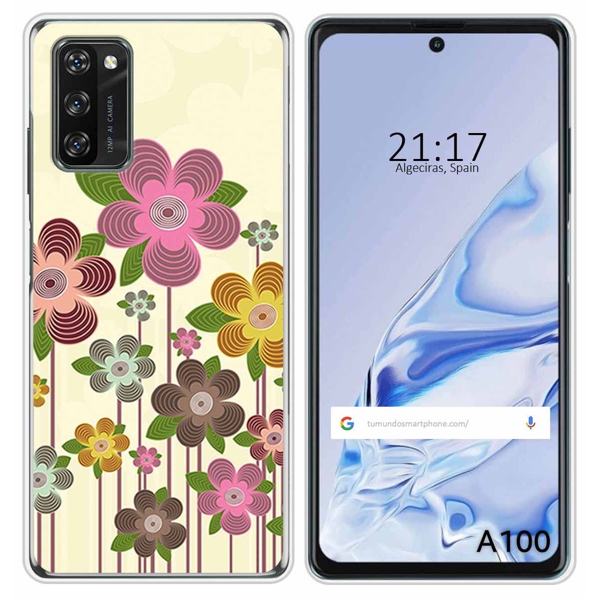 Funda Silicona para Blackview A100 diseño Primavera En Flor Dibujos