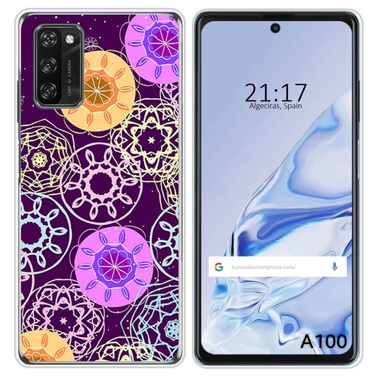 Funda Silicona para Blackview A100 diseño Radial Dibujos