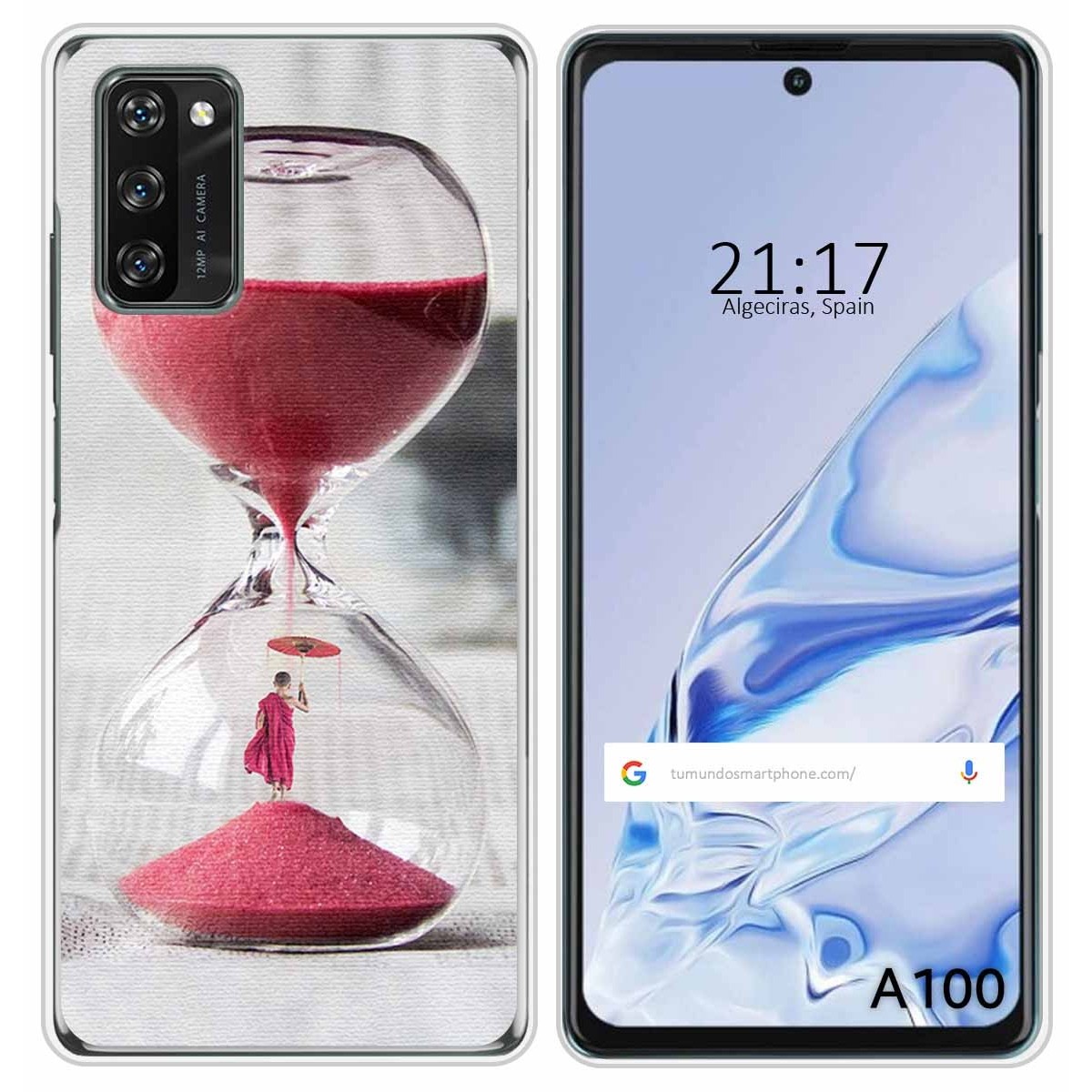 Funda Silicona para Blackview A100 diseño Reloj Dibujos