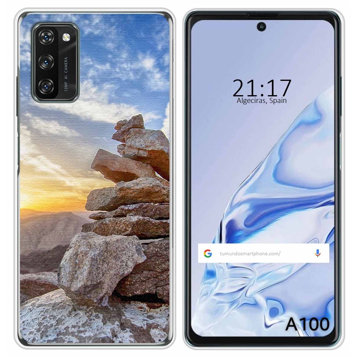 Funda Silicona para Blackview A100 diseño Sunset Dibujos