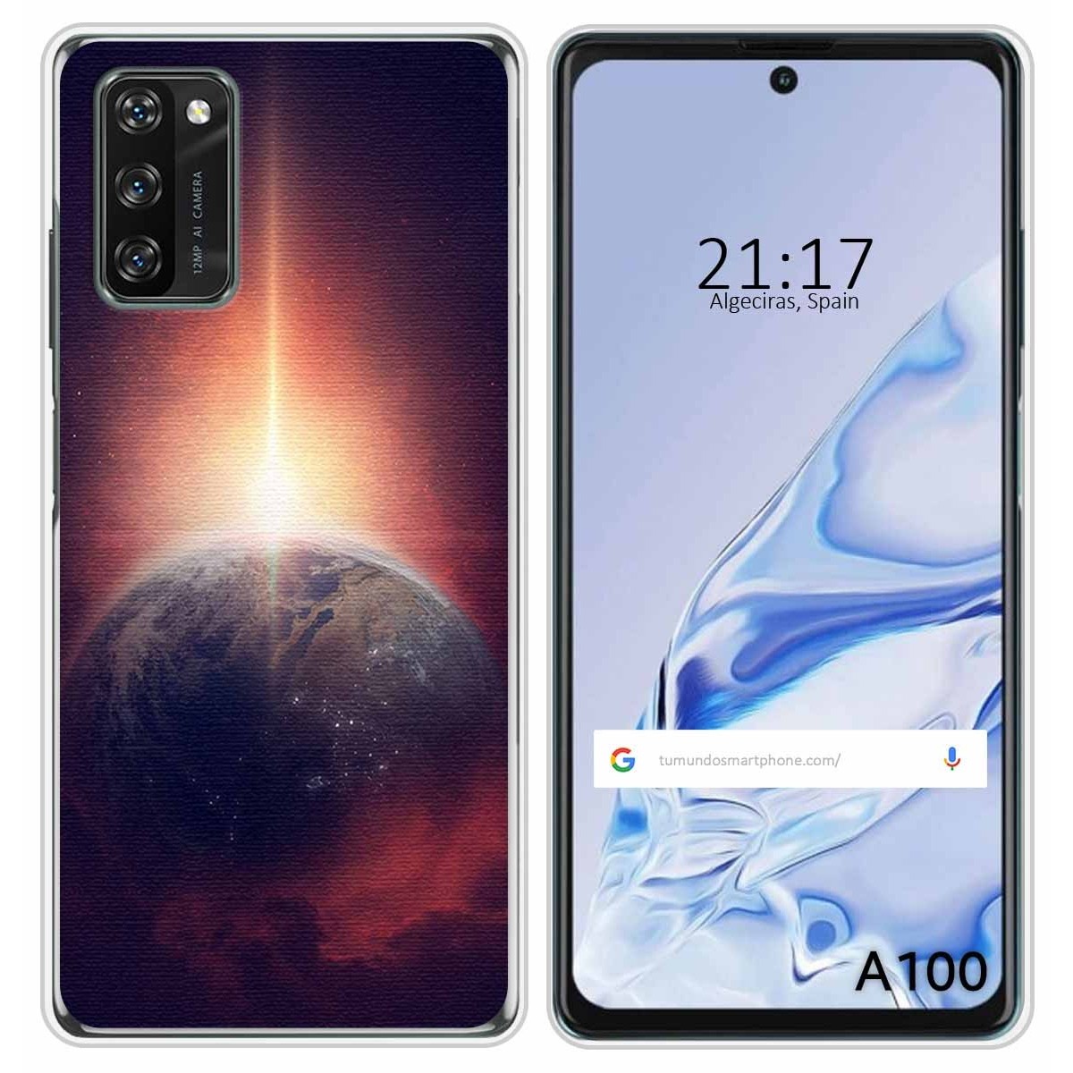 Funda Silicona para Blackview A100 diseño Tierra Dibujos
