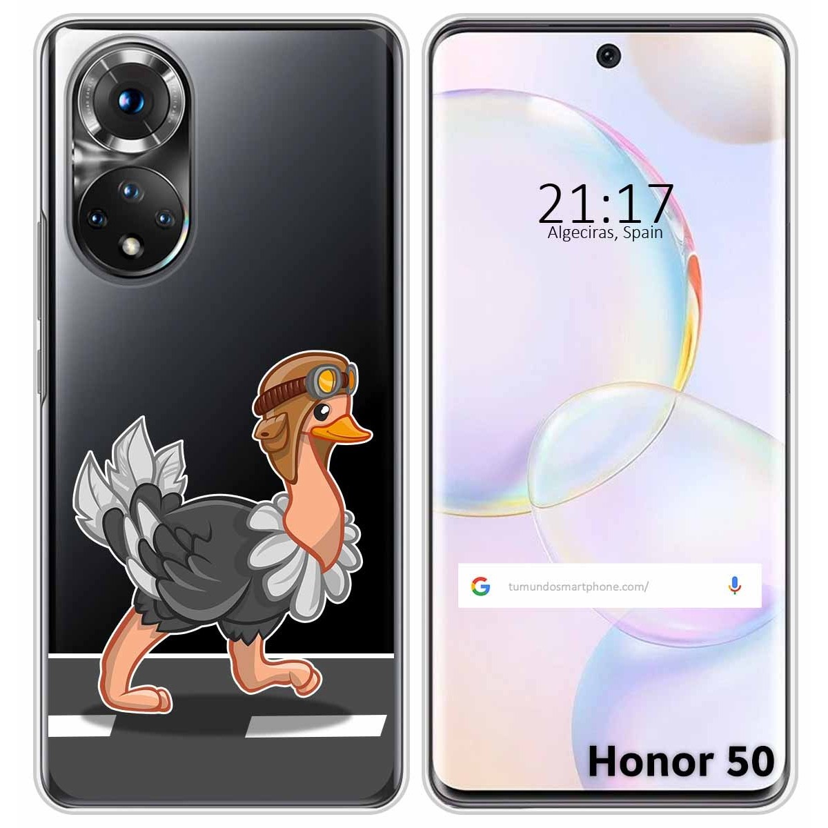 Funda Silicona Transparente para Huawei Nova 9 / Honor 50 5G diseño Avestruz Dibujos