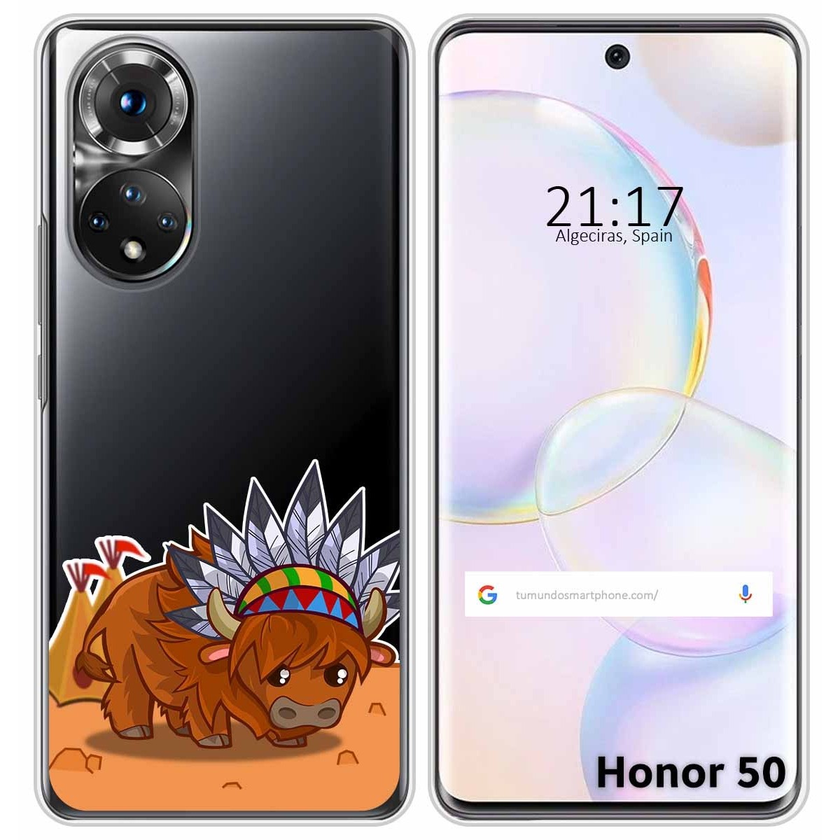 Funda Silicona Transparente para Huawei Nova 9 / Honor 50 5G diseño Bufalo Dibujos