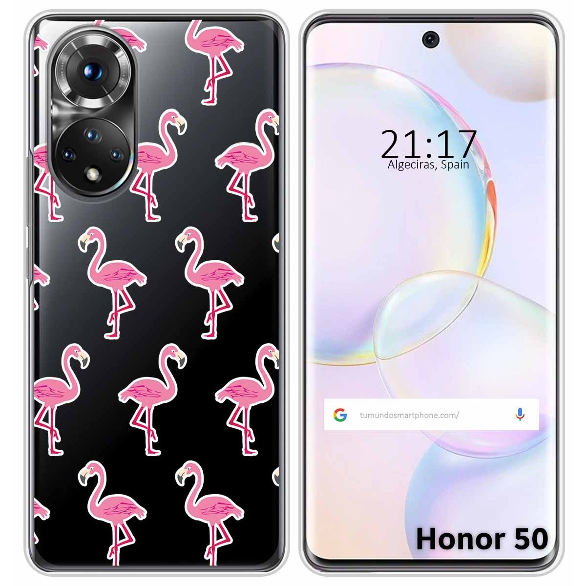 Funda Silicona Transparente para Huawei Nova 9 / Honor 50 5G diseño Flamenco Dibujos