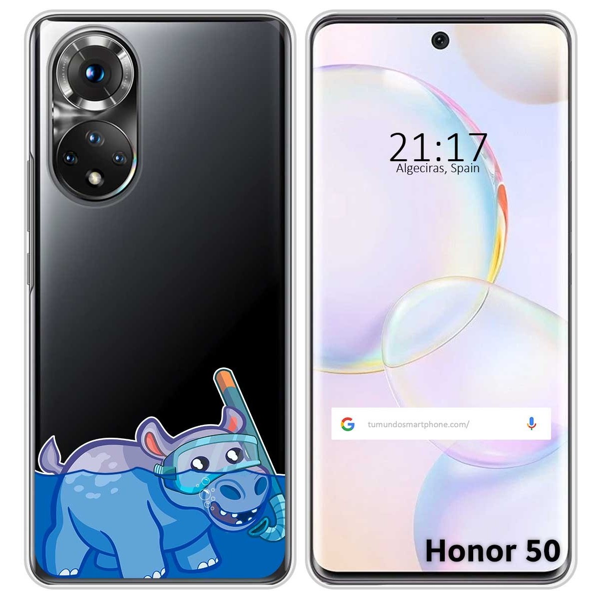 Funda Silicona Transparente para Huawei Nova 9 / Honor 50 5G diseño Hipo Dibujos